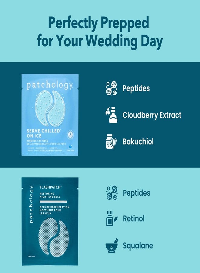 Patchology Bridal Shower Gift Box – Something Blue Cooling Under Eye Patches for Brides & Bridesmaids, Depuffing & Firming Gel Masks with Peptides & Bakuchiol – Wedding Skincare Gift Set - Image 3